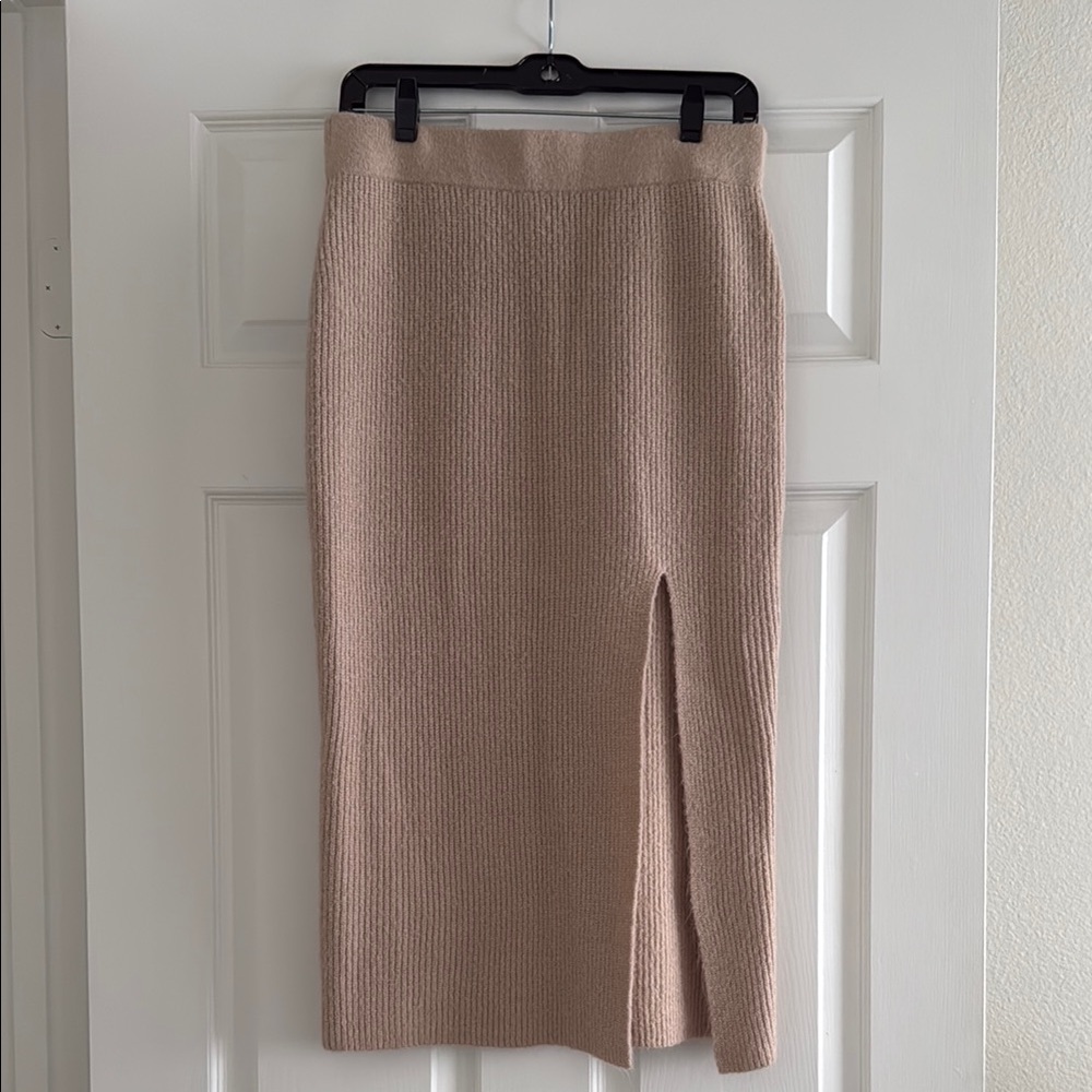Beige Sweater Skirt